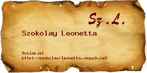 Szokolay Leonetta névjegykártya